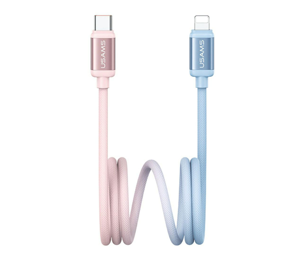 USAMS Kabel 30W USB-C/Lightning 1,2m niebiesko różowy - 1569071 - zdjęcie